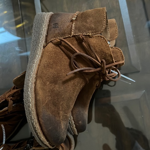 Born
Tarkiln Distressed Wraparound Lace Detail Leather Booties - Picture 14 of 17